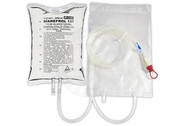 DIANEFROL 137 %3.86 GLUKOZLU PERITONEAL DIYALIZ COZ. CIFTLI TORBA 2500 ML MINI KAPAKLI kutusu. Etkin maddesi peritonal diyaliz solusyonu. Üretici: POLİFARMA İLAÇ SAN. VE TİC. A.Ş.