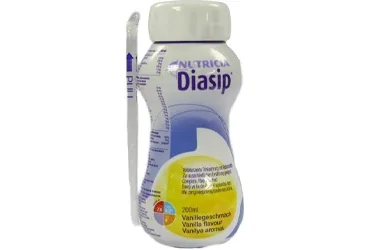 DIASIP VANILYA 200 ML ambalajı. Etkin maddesi protein+karbonhidrat+yag+vit+mineral+eser element+su. Üretici: NUMIL GIDA ÜRÜNLERİ SANAYİ VE TİCARET A.Ş.
