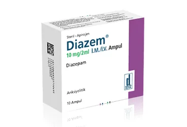 DIAZEM 10 MG/2 ML I.M./I.V. ENJEKSIYONLUK COZELTI ICEREN AMPUL (10 AMPUL) (diazepam) kutusu, çözelti. Üretici: DEVA HOLDİNG ANONİM ŞİRKETİ.