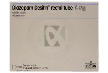 DIAZEPAM DESITIN 5 MG / 2.5 ML REKTAL COZELTI kutu fotoğrafı. Diazepam içeren çözelti. Üretici: MEDSAN İTHALAT İHRACAT İLAÇ SAN.TİC.LTD.ŞTİ.