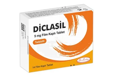 DICLASIL 5 MG FILM TABLET (14 FILM TABLET) (tadalafil) ambalajı, film kaplı tablet. Üretici: DR. SERTUS İLAÇ SAN. VE TİC. LTD. ŞTİ.