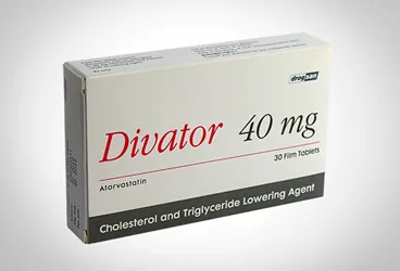Atorvastatin içeren film kaplı tablet: DIVATOR 40 MG 30 FILM KAPLI TABLET kutu fotoğrafı. Üretici: DROGSAN İLAÇLARI SAN. VE TİC. A.Ş.