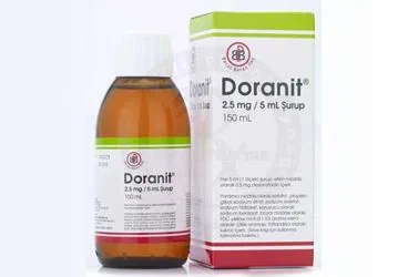 DORANIT 2,5 MG/5 ML 150 ML SURUP (desloratadin) ürün ambalajı, şurup. Üretici: BERKO İLAÇ VE KİMYA SAN. A.Ş.