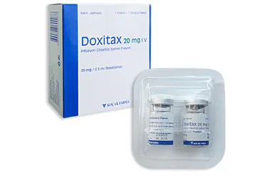 DOXITAX 20 MG STERIL APIROJEN IV INF. COZ. ICEREN FLAKON (dosetaksel) kutusu, flakon. Üretici: KOÇAK FARMA İLAÇ VE KİMYA SANAYİ A.Ş.