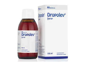 DROPOLEV SURUP, 150 ML (levodropropizin + klorfeniramin maleat) kutu fotoğrafı, şurup. Üretici: BERKO İLAÇ VE KİMYA SAN. A.Ş.