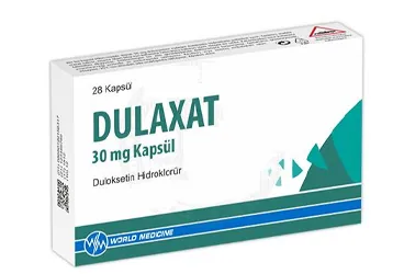 DULAXAT 30 MG GASTRO-REZISTAN SERT KAPSUL (28 KAPSUL) (duloksetin) kutusu, kapsül. Üretici: WORLD MEDICINE İLAÇ SAN. VE TİC. A.Ş.
