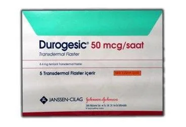 Fentanyl içeren DUROGESIC 50 MCG/SAAT 5 TRANSDERMAL FLASTER kutu fotoğrafı. Üretici: JOHNSON AND JOHNSON SIHHİ MALZEME SANAYİ VE TİCARET LİMİTED ŞİRKETİ.