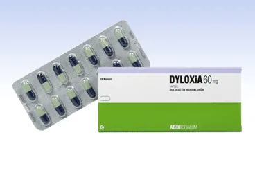 DYLOXIA 60 MG 28 KAPSUL (duloksetin) ambalajı, kapsül. Üretici: ABDİ İBRAHİM İLAÇ SANAYİ VE TİCARET A.Ş.