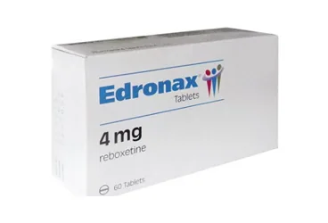 EDRONAX 4 MG 60 TABLET (reboksetin metansülfonat) ambalajı, tablet. Üretici: PFİZER PFE İLAÇLARI ANONİM ŞİRKETİ.
