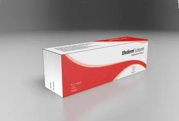 Metilprednisolon -topikal içeren EFEDERM LOSYON 100 GR kutusu. Üretici: ORİON İLAÇ SANAYİ VE TİCARET ANONİM ŞİRKETİ.