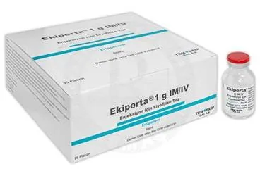 Ertapenem içeren flakon: EKIPERTA 1G IM/IV ENJEKSIYON ICIN LIYOFILIZE TOZ ICEREN FLAKON kutu fotoğrafı. Üretici: TÜM - EKİP İLAÇ A.Ş.