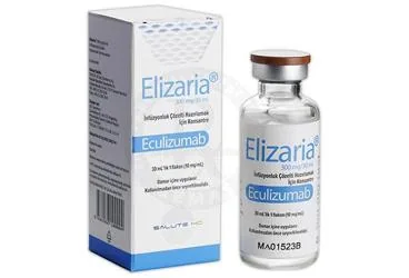 ELIZARIA 300 MG/ 30 ML INFUZYONLUK COZELTI HAZIRLAMAK ICIN KONSANTRE (ekulizumab) kutu fotoğrafı, çözelti. Üretici: SALUTE HC İLAÇ PAZARLAMA ANONİM ŞİRKETİ.