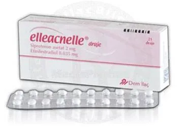 ELLEACNELLE 21 DRAJE kutu fotoğrafı. Etkin maddesi siproteron asetat + etinilestradiol. Üretici: DEM İLAÇ SAN. VE TİC. A.Ş.