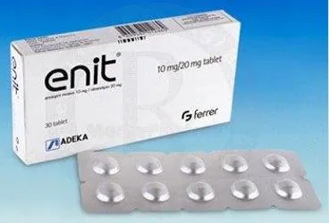 ENIT 10 MG/20 MG 30 TABLET ambalajı. Enalapril + nitrendipin içeren tablet. Üretici: ADEKA İLAÇ SANAYİ VE TİCARET A.Ş.