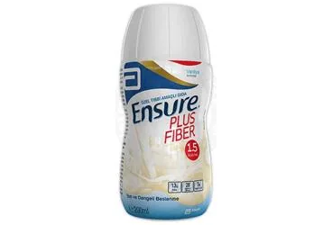 ENSURE PLUS FIBER VANILYA AROMALI 200 ML ürün ambalajı. Etkin maddesi beslenme solusyonu. Üretici: ABBOTT LABORATUARLARI İTHALAT İHRACAT VE TİCARET LİMİTED ŞİRKETİ.