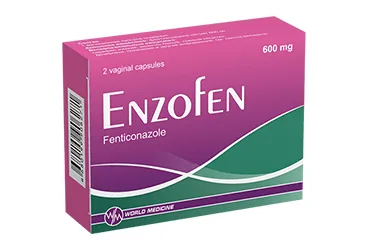 ENZOFEN 600 MG OVUL (2 OVUL) (fentikonazol nitrat) ürün ambalajı, ovül. Üretici: WORLD MEDICINE İLAÇ SAN. VE TİC. A.Ş.