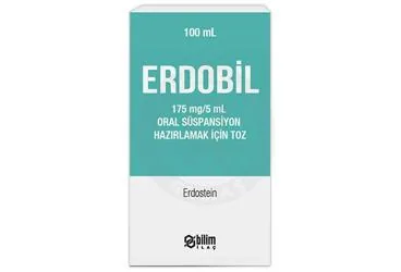 Erdostein içeren oral süspansiyon: ERDOBIL 175 MG/5 ML ORAL SUSPANSIYON HAZIRLAMAK ICIN TOZ (100 ML) kutu fotoğrafı. Üretici: BİLİM İLAÇ SANAYİİ VE TİCARET A.Ş.