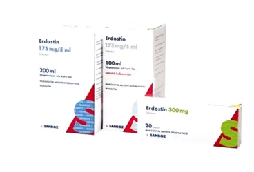 ERDOSTIN 175 MG /5 ML SUSPANSIYON ICIN KURU TOZ, 100 ML kutu fotoğrafı, süspansiyon formunda erdostein içerir. Üretici: SANDOZ İLAÇ SANAYİ VE TİCARET A.Ş.