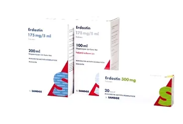 ERDOSTIN 175 MG /5 ML SUSPANSIYON ICIN KURU TOZ, 200 ML (erdostein) kutusu, süspansiyon. Üretici: SANDOZ İLAÇ SANAYİ VE TİCARET A.Ş.