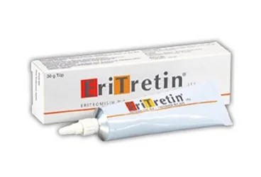 ERITRETIN 30 GR JEL kutu fotoğrafı, jel formunda tretinoin + eritromisin içerir. Üretici: LABORATOİRES BAİLLEUL İLAÇ SANAYİ VE TİCARET ANONİM ŞİRKETİ.