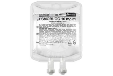 ESMOBLOC 10 MG / ML IV INF. ICIN COZELTI (250 ML SETSIZ) kutusu, çözelti formunda esmolol içerir. Üretici: POLİFARMA İLAÇ SAN. VE TİC. A.Ş.