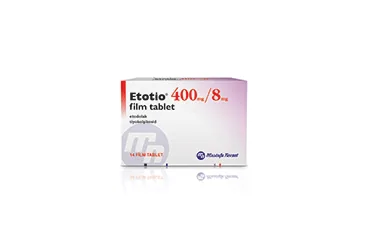 ETOTIO 400 MG/8 MG 14 FILM TABLET (etodolak + tiyokolşikosid) kutu fotoğrafı, film kaplı tablet. Üretici: GENSENTA İLAÇ SANAYİ VE TİCARET ANONİM ŞİRKETİ.