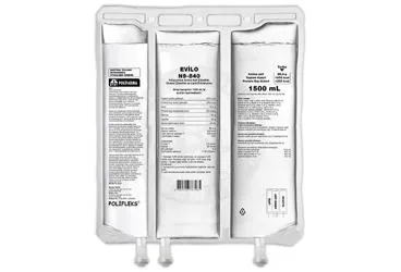 EVILO N9-840 INFUZYONLUK AMINO ASIT COZELTISI, GLUKOZ COZELTISI VE LIPID EMULSIYONU (1500 ML) (beslenme solusyonu) kutu fotoğrafı, çözelti. Üretici: POLİFARMA İLAÇ SAN. VE TİC. A.Ş.