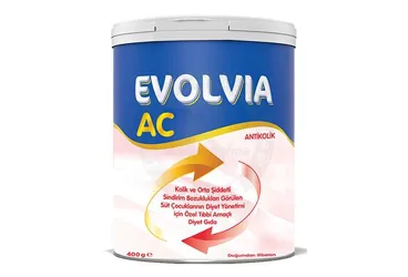 EVOLVIA AC 400 G kutu fotoğrafı. Etkin maddesi tibbi amacli mama. Üretici: MONTERO İLAÇ VE GIDA SANAYİ TİCARET ANONİM ŞİRKETİ.