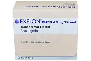 Rivastigmin içeren EXELON PATCH 4,6 MG/24 SAAT TRANSDERMAL FLASTER kutu fotoğrafı. Üretici: NOVARTİS SAĞLIK GIDA VE TARIM ÜRÜNLERİ SANAYİ VE TİCARET ANONİM ŞİRKETİ.
