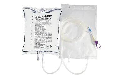 EXTRANEFROL PERITON DIYALIZ COZELTISI (2500 ML CIFT TORBA) ürün ambalajı. Peritonal diyaliz solusyonu içeren çözelti. Üretici: POLİFARMA İLAÇ SAN. VE TİC. A.Ş.