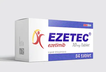 EZETEC 10 MG 84 TABLET (ezetimib) kutu fotoğrafı, tablet. Üretici: NEUTEC İLAÇ SANAYİ TİCARET ANONİM ŞİRKETİ.