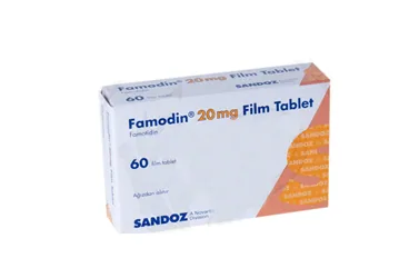 FAMODIN 20 MG 60 TABLET (famotidin) ambalajı, tablet. Üretici: SANDOZ İLAÇ SANAYİ VE TİCARET A.Ş.