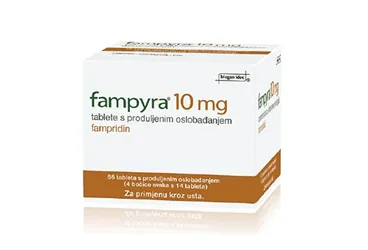 Fampridin içeren tablet: FAMPYRA 10 MG UZATILMIS SALIMLI TABLET (28 TABLET) kutusu. Üretici: GEN İLAÇ VE SAĞLIK ÜRÜNLERİ SAN.VE TİC. A.Ş.