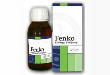 FENKO 62,4 MG/5 ML SURUP 125 ML (oksolamin) ambalajı, şurup. Üretici: İLSAN İLAÇ VE HAMMADDELERİ SANAYİ TİCARET ANONİM ŞİRKETİ.