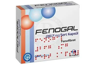 FENOGAL 267 MG SERT KAPSUL (30 KAPSUL) (fenofibrat) ambalajı, kapsül. Üretici: GALEPHARMA İLAÇ SAN. VE TİC. A.Ş.