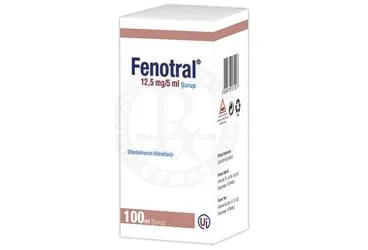 FENOTRAL 12.5 MG/5 ML SURUP, 100 ML ambalajı. Difenhidramin içeren şurup. Üretici: UMUT İLAÇ TİC. VE SAN. LTD. ŞTİ.