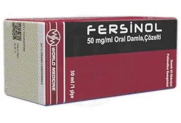 FERSINOL 50 MG/ML ORAL DAMLA, COZELTI (30 ML) (demir iii hidroksit) kutusu, çözelti. Üretici: WORLD MEDICINE İLAÇ SAN. VE TİC. A.Ş.
