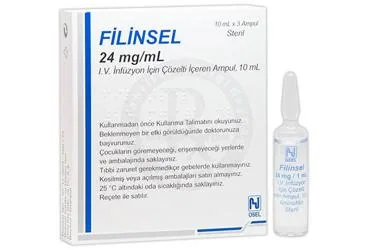 FILINSEL 24MG/ML 10 ML X 3 AMPUL (aminofilin) ambalajı, ampul. Üretici: OSEL İLAÇ SANAYİ VE TİCARET ANONİM ŞİRKETİ.