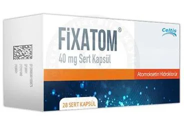 FIXATOM 40 MG SERT KAPSUL (28 KAPSUL) (atomoksetin hcl) ambalajı, kapsül. Üretici: CELTİS İLAÇ SANAYİ VE TİCARET ANONİM ŞİRKETİ.