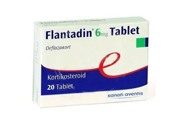 FLANTADIN 6 MG 20 TABLET (deflazakort) ürün ambalajı, tablet. Üretici: SANOFİ SAĞLIK ÜRÜNLERİ LTD. ŞTİ.