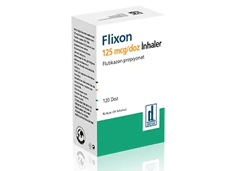 FLIXON 125 MCG INHALASYON COZELTISI ICEREN AEROSOL (120 DOZ) kutu fotoğrafı, inhalasyon aerosolü formunda flutikazon -inhalant içerir. Üretici: DEVA HOLDİNG ANONİM ŞİRKETİ.
