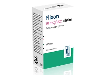 Flutikazon -inhalant içeren inhalasyon aerosolü: FLIXON 50 MCG INHALASYON COZELTISI ICEREN AEROSOL (120 DOZ) kutu fotoğrafı. Üretici: DEVA HOLDİNG ANONİM ŞİRKETİ.