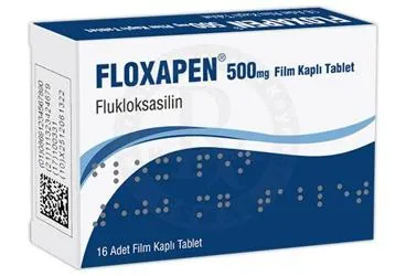 FLOXAPEN 500 MG FILM KAPLI TABLET (16 TABLET) (flukloksasilin) kutusu, film kaplı tablet. Üretici: NATURAL İNOVASYON İLAÇ VE TIBBİ ATIK SANAYİ VE TİCARET ANONİM ŞİRKETİ.