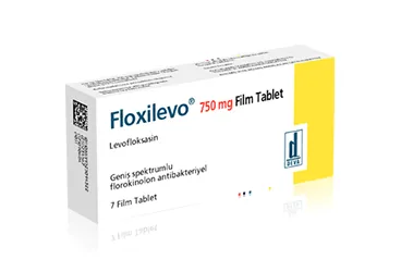 FLOXILEVO 750 MG 7 FİLM TABLET kutu fotoğrafı, film kaplı tablet formunda levofloksasin içerir. Üretici: DEVA HOLDİNG ANONİM ŞİRKETİ.