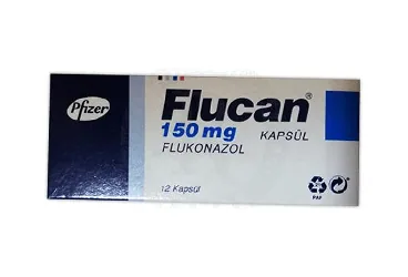 FLUCAN 150 MG 12 KAPSUL (flukonazol) ürün ambalajı, kapsül. Üretici: PFİZER PFE İLAÇLARI ANONİM ŞİRKETİ.