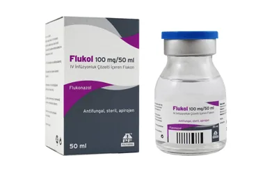 FLUKOL 100MG/50 ML IV INFUZYONLUK COZELTI ICEREN 1 FLAKON (flukonazol) ambalajı, çözelti. Üretici: POLİFARMA İLAÇ SAN. VE TİC. A.Ş.