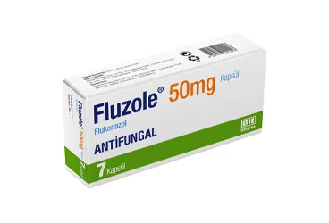 Flukonazol içeren kapsül: FLUZOLE 50 MG 7 KAPSUL ambalajı. Üretici: BİOFARMA İLAÇ SANAYİ VE TİCARET A.Ş.
