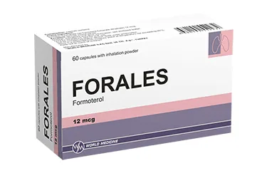 Formoterol fumarat içeren inhalasyon aerosolü: FORALES 12 MCG INHALASYON ICIN 60 KAPSUL kutusu. Üretici: WORLD MEDICINE İLAÇ SAN. VE TİC. A.Ş.
