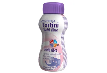 FORTINI MULTI FIBRE 200 ML ürün ambalajı. Etkin maddesi beslenme solusyonu. Üretici: NUMIL GIDA ÜRÜNLERİ SANAYİ VE TİCARET A.Ş.
