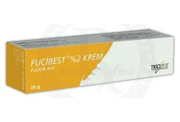 FUCIBEST % 2 KREM (20 GR) (fusidik asit -topikal) kutu fotoğrafı, krem. Üretici: TRİOZER İLAÇ KİM. KOZMETİK SAĞ. HİZM. SAN. VE TİC. LTD. ŞTİ.